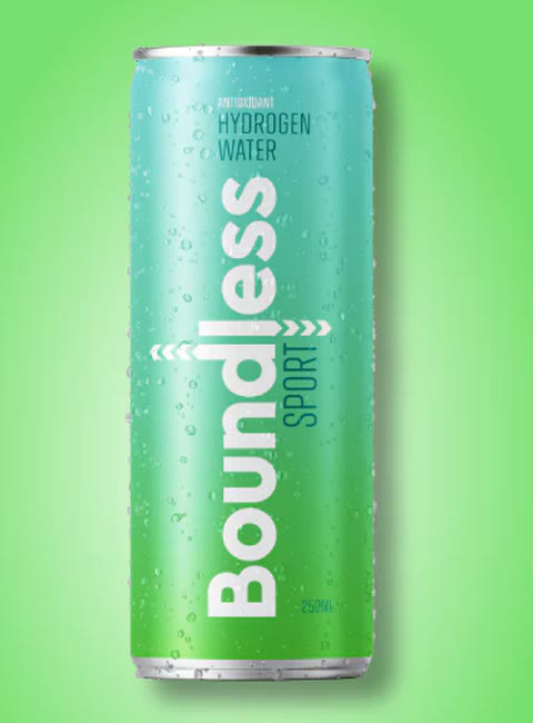Boundless Sport hydrogen water, 250 mL can
